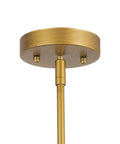 Ceiling mount detail of Gold Brass Six Light Chandelier For Dining Room And Living Room, Vintage Edison Bulbs Ready