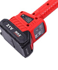 Heavy Duty Cordless Stick Transfer Pump With 720 GPH Flow For Diesel Gas And Water Use No Fuss Design showing 21V lithium battery.
