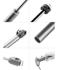 Close-up of Beefed Up 250N Automatic Lid Stay Gas Strut For Cabinets And Cupboards With Silent Soft Opening Piston Hinges Clip Mount