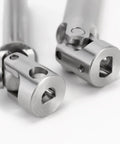 Stainless Steel Driveshafts For 1/18 RC TRX4M High Trail K10 F150, Scale Joint Design With D Shaped And Rounded Rectangle Holes