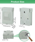 Product size dimensions of Field Ready 60A AC Disconnect Box With Non Fused Pull Out Switch for outdoor use.
