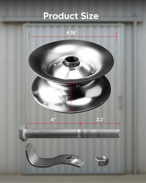Two Pack Five Inch Sliding Gate Rollers With Galvanized Steel Wheel For One And Five Eighths Inch Pipe Track Outdoor Rustproof Smooth And Quiet Installation
