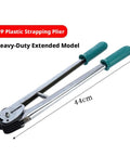 Heavy-Duty Manual PP Strapping Machine With 5-Plate Cast Steel Sealing Jaw And Tensioner, 44cm plastic strapping plier for industrial use.