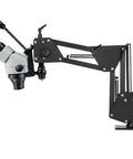 Micro Inlaid Mirror Multi-Directional Microscope With Spring Bracket 7X-4.5X Zoom, black metal arm mount for jewelry inspection