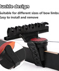 Buckle design detail on Four to Six Arrow Quiver for Recurve Bow with Brown Leather Arrow Holder, showing adjustment feature.