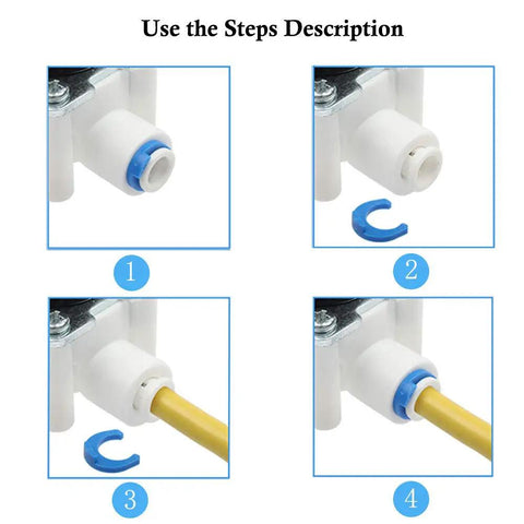 Push To Connect Quick Connect Fitting No Tools Needed For Three Eighths Inch Tube OD Water Filtration RO System leak-proof setup guide