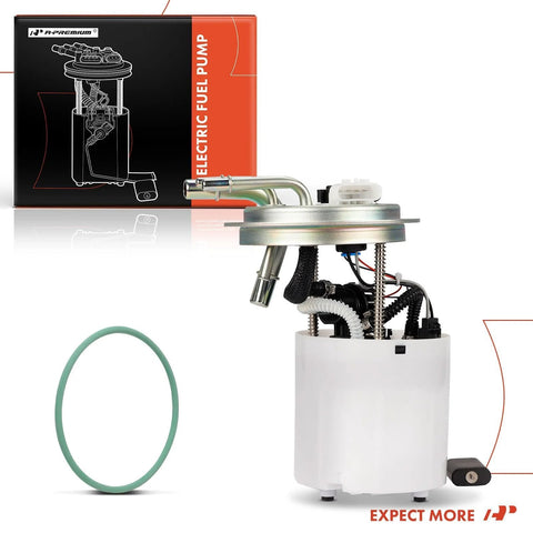 Three Tubes Electric Fuel Pump Module With Pressure Sensor For Gasoline 2004-2007 GMC Yukon XL 1500 Suburban 1500 Avalanche And Cadillac Escalade ESV EXT Fits Gasoline Models, 4 Pin Connector And 3 Pin Sensor image showing product and packaging.