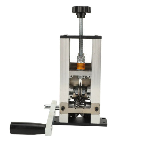 Heavy Duty Manual Wire Stripper Machine For Copper Cables Up To 25mm2, iron peeler tool with adjustable length, front view.