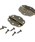Six Sets Of Mini Bronze Colored Cabinet And Drawer Door Hinges With Soft Close Dampers Ideal For Jewelry Boxes 30x22mm with screws
