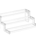 Clear 12 Inch Three Tier Cupcake Stand Display Riser Organizer With Tool Free Assembly for versatile home and party use.