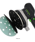 Heavy Duty 6 Inch Random Orbital Sanding Discs With 17 Holes Set Of 40 Pcs Hook And Loop Wet Dry Sandpaper on a sander.