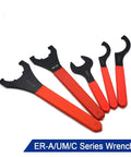 Heavy Duty ER Collet Wrench For ER32 UM And ER25 UM Plus ER40 UM Nut Spanner collection in red and black for CNC tools.