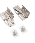 Two Sets Steel Cabinet Door Hinges With Cupboard Hinges 45 Degree Down Flip Scissor Spring Design Beefed Up Rust Resistant