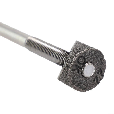 Beefed-Up Steel Stem Adapter Kit close-up with M8 thread wedge nut, 22.2mm chrome finish, bike stem conversion component.