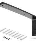 Heavy Duty 16 Inch L Bracket Shelf Support For Floating Shelves Countertops Wall Mounts And Hanging Installations Built Tough From Solid Steel For Maximum Weight Capacity with screws