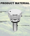 Tough As Nails Silver Aluminum Motorcycle Seat Screws For Harley Davidson Bikes Quick Swap Install Rust Proof Hardware with knurled grip