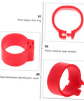 Pigeon Foot Ring Set 200 Pcs Plastic Leg Bands 10mm Clip Identification Rings for Poultry and Birds Supplies, Durable, Easy to Clip