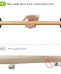Comparison of Forever Built Wood Handrail with high-quality beech wood top handrail and inferior wood bottom.