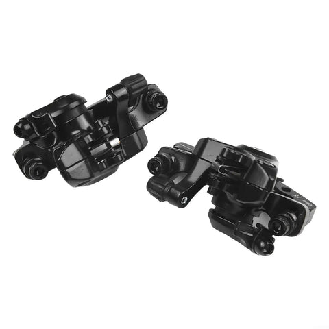 Heavy Duty Mechanical Disc Brake Pair For Ebikes And Folding Bikes Featuring 160mm Front Rear Aluminum Rotors, black calipers.