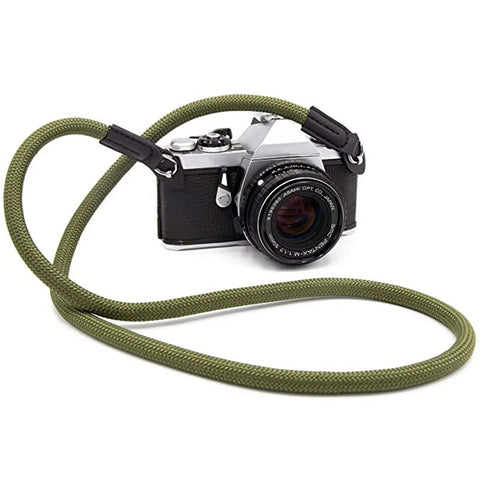 Vintage 100cm Nylon Climbing Rope Camera Strap For Micro Single And DSLR Cameras In Army Green Built To Keep It Safe And Comfy