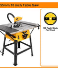Heavy Duty Portable Mini Table Saw Featuring Slick Dust Collection And Badass 2000W Motor For Zero Fuss Wood Cutting And Top Tier DIY Shop Upgrades Any Weekend Warrior Will Absolutely Love, showcasing 255mm blade and sturdy table.