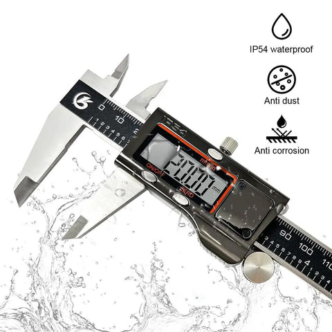 Digital Caliper 12 Inch 300mm Stainless Steel Vernier Measuring Tool With IP54 Splash Proof Electronic Micrometer LCD Screen