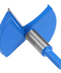 Forstner drill bit, 90mm, tungsten carbide cutter with blue body and blue shank
