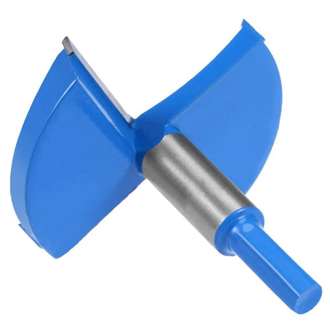 Forstner drill bit, 90mm, tungsten carbide cutter with blue body and blue shank