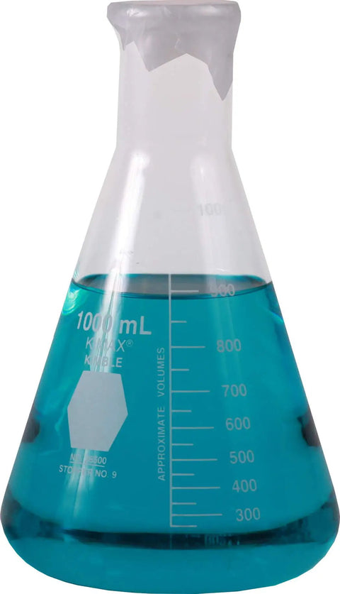 All Purpose Lab Film For Tight Glassware Seals And Moisture Locking Power, 4 Inch Wide By 125 Foot Roll, Semi Transparent, Odorless, Non Toxic, 200 Percent Stretch, Keeps Samples Fresh And Prevents Moisture Loss And Data Tampering on 1000 mL flask