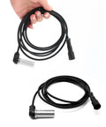 Heavy Duty 6.5 Ft Truck Wheel Speed Abs Sensor Wiring Harness Compatible With Wabco And Meritor 4410328140 4410326180 Pair heat resistant cable in hand.