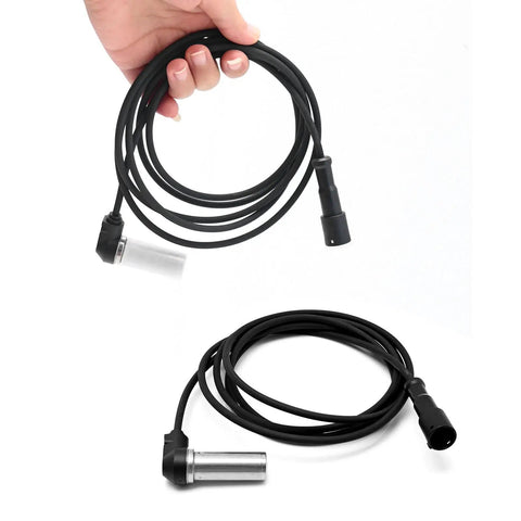 Heavy Duty 6.5 Ft Truck Wheel Speed Abs Sensor Wiring Harness Compatible With Wabco And Meritor 4410328140 4410326180 Pair heat resistant cable in hand.