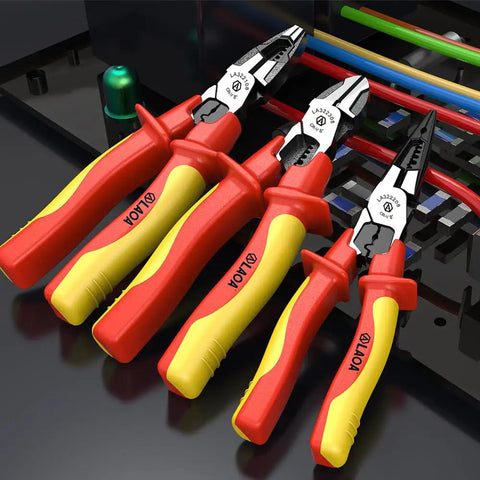 1000V Insulated Multifunction Pliers With Wire Cutter Stripper And Crimper Heavy Duty 60CRV Steel Electrician Tool set