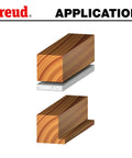 Heavy Duty Multi Rabbet Router Bit Set With Four Swappable Bearings And Grip Tight Quarter Inch Shank For Slick Trim Installation And Hard Working Home Improvement Projects showing wood profiling examples.