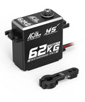 Beefy 62Kg Torque Waterproof Steering Servo for 1 by 10 and 1 by 8 scale RC cars with metal gear and brushless design, IP67 rated.