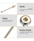 Bronze Color M6 Hex Socket Head Cap Screws And Barrel Nuts Set 4 5 10 Pack M6 X 80 90 100 110 120 Mm For Chairs Cots