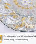 8 Pack Crystal Trim LED Downlights 4 Inch Recessed Ceiling Lights 5W 3000K Warm White close-up view of crystal lampshade details.