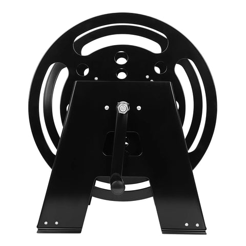 RV Extension Cord Reel Stand Up To 200 Feet Of 15A 12 3 AWG Heavy Duty Metal Reel Frame, front view