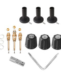 Matte Black Three Handle Tub Trim Set For Gerber Faucets, Heavy Duty All Metal Construction With Die Cast Zinc And Brass