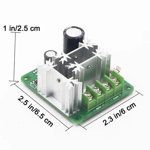 DC Motor Speed Controller Module 6V-90V 15A PWM 16KHz Speed Regulator Board dimensions with overload protection