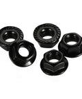 Heavy Duty 5/16 Inch Hex Serrated Flange Lock Nuts With Black Oxide Coating, Grade 304 Stainless Steel, 25 Piece Set.