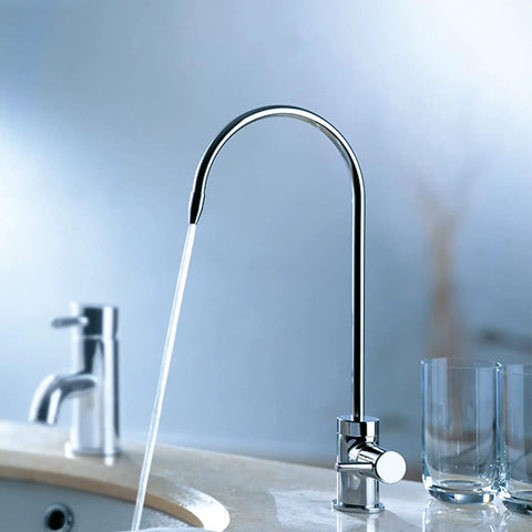 Pure Water Tap with Ceramic Filter for Kitchen Sink - 150Mm X 328Mm Brass Faucet with stream of water.