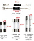 Home Microwave Oven Repair Kit with High Voltage Capacitor 2100V 1.0uF Diode CL01 12 Slow Blow Fuse components diagram