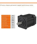3kW 220V 380V Permanent Magnet Synchronous Motor With Compact Servo Housing HeavyDuty Design Variable Frequency Drive Ready Inverter 4 Pole 3000 RPM Stable LongLasting Industrial Motor Built For Easy PlugAndPlay Installation And Durable Performance, front view