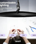 Mega Bright 2200 Lumens LED Desk Lamp With 24W Power Shadow Free Task Lighting 4 Level Dimming Over Crafting Hands