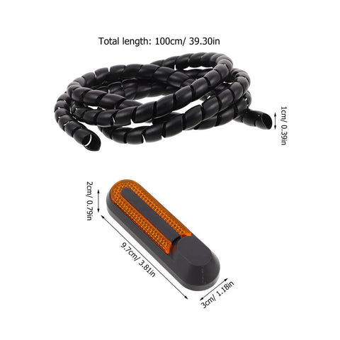 Electric Scooter Side Cover Replacement Parts With Reflective Strips Aluminum Alloy Screw On Decorative Covers For Mobility Scooters