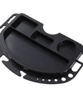Bike Repair Tray Tool Holder For Bike Repair Stands, durable black PC plastic tray with compartments, 9.64x6.10 inches.