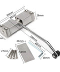 Stainless Steel Automatic Spring Door Closer Hardware for Doors and Furniture, Adjustable Closing Tension, Style E