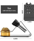 Premium Soldering Iron Holder With Brass Coil Tip Cleaner Kit No Water Needed Black Heavy Duty Stand dimensions shown