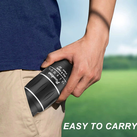 16x52 High Power Monocular Telescope With Hand Strap For Adults And Kids, Waterproof And Fogproof, Shockproof Outdoor Scope, Perfect Gift For Men, Bird Watching, Hunting, Camping, And Hiking Gear in hand, easy to carry