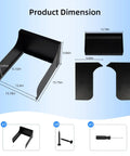 Heavy Duty Galvanized Steel EV Charger Rain Canopy Weatherproof Sun Shade dimensions showing size and components.